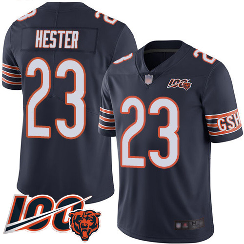 Chicago Bears Limited Navy Blue Men Devin Hester Home Jersey NFL Football #23 100th Season->nfl t-shirts->Sports Accessory
